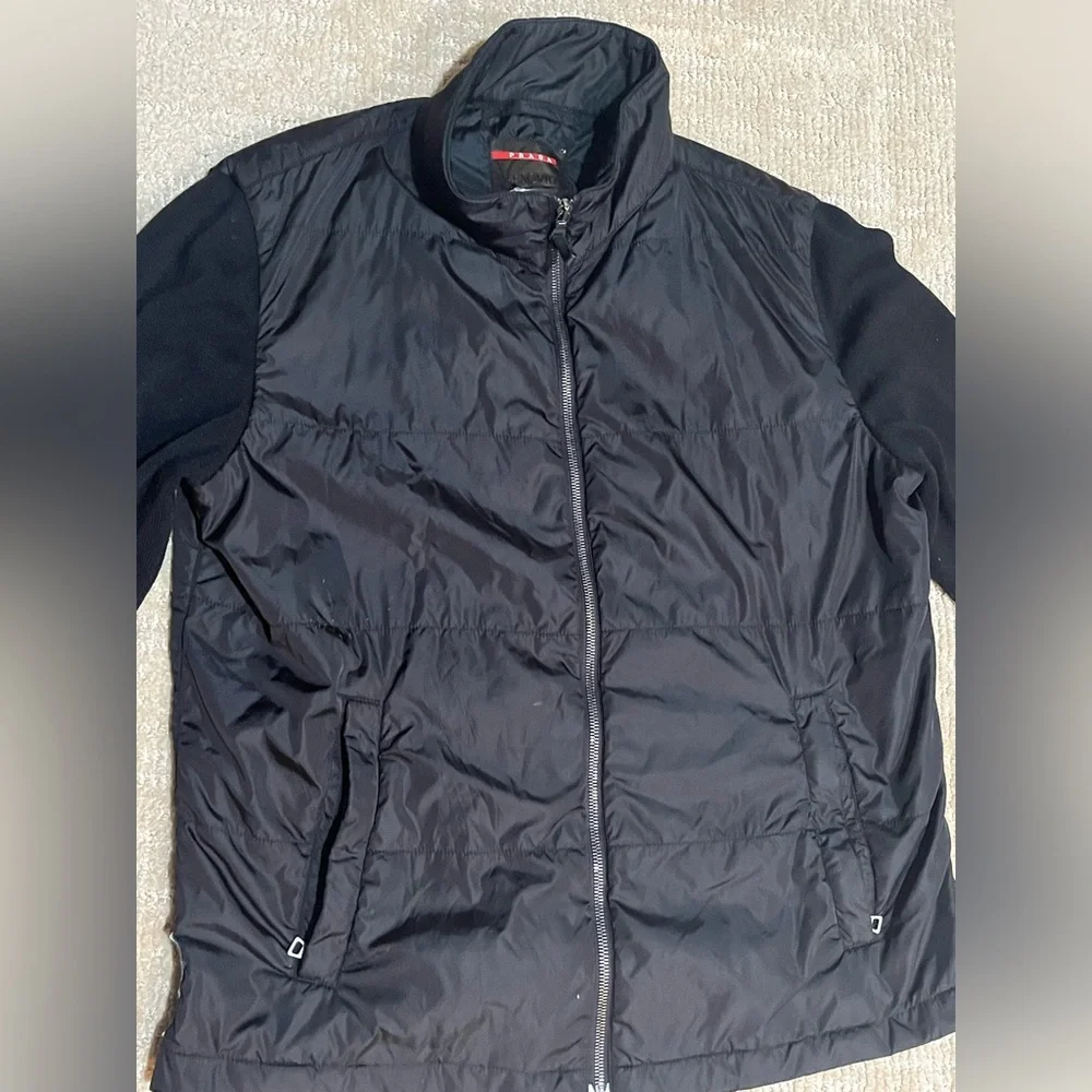 Prada Nylon and Wool Windbreaker Style Jacket